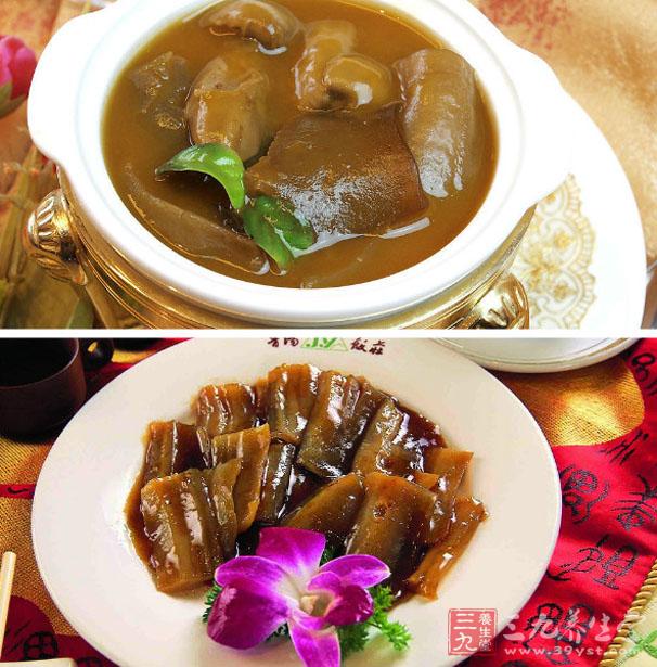 党参圆肉炖裙边