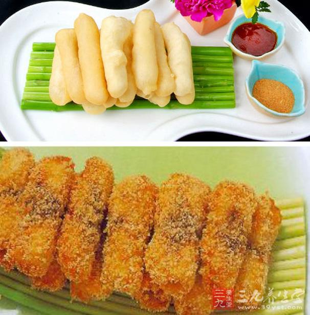 甲沟炎吃什么好:脆皮鱼卷.